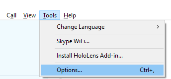 how do i find skype tools options